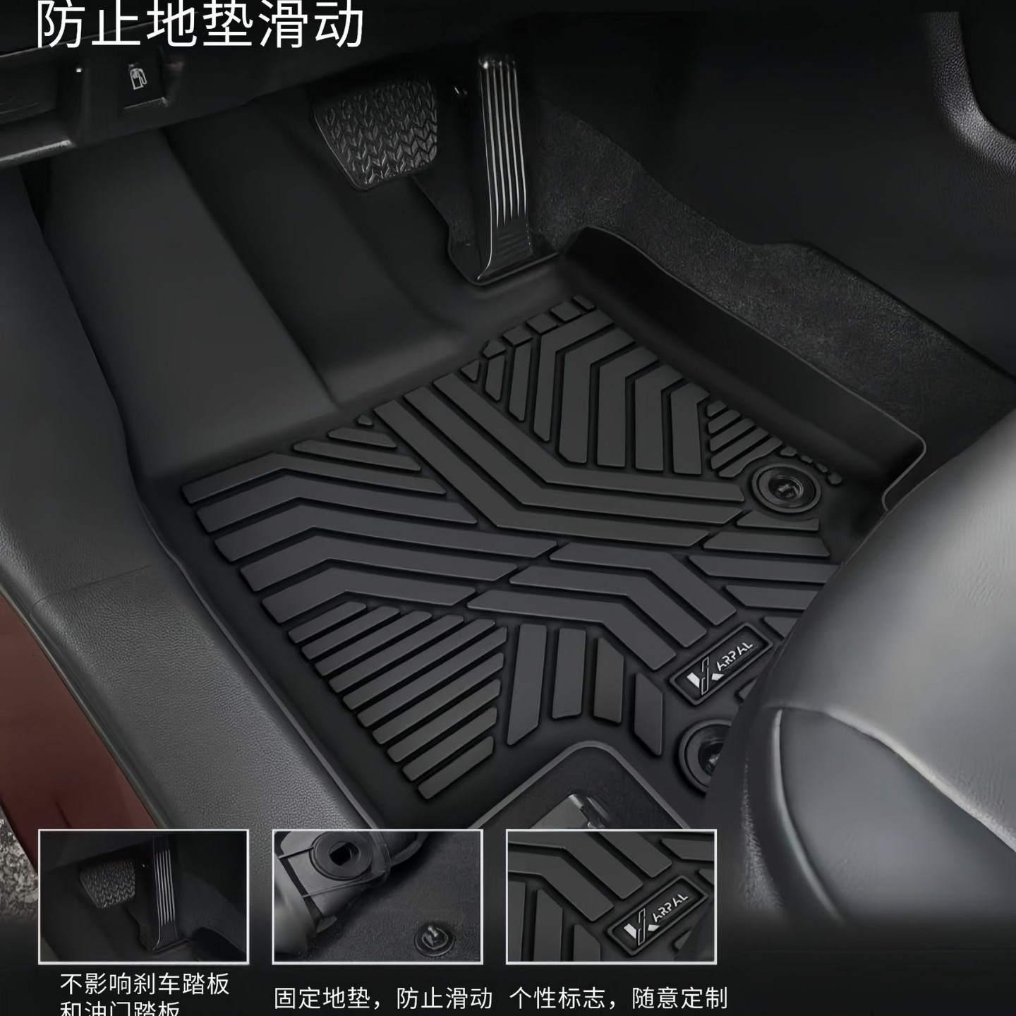 Aplicable a la almohadilla de pie de automóvil TPE para automóviles ecológicos especiales de Toyota Runner 2015 - 2024 transfronterizo