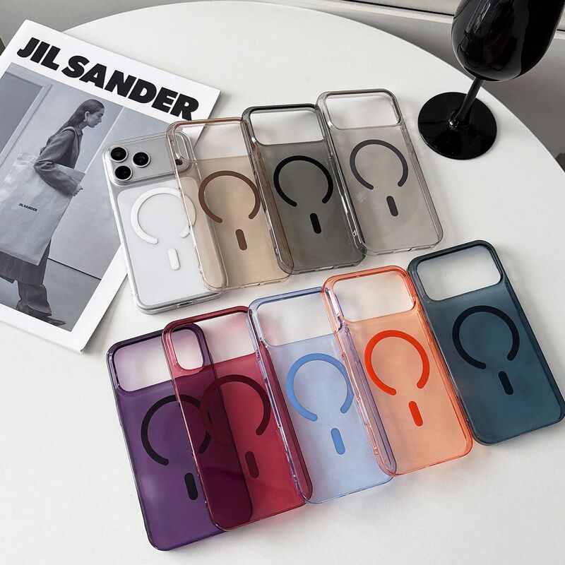 Suitable for iPhone 18 Pro Max, transparent magnetic case, full coverage ultra-thin PC protective cover for Apple 17, simple design for 16