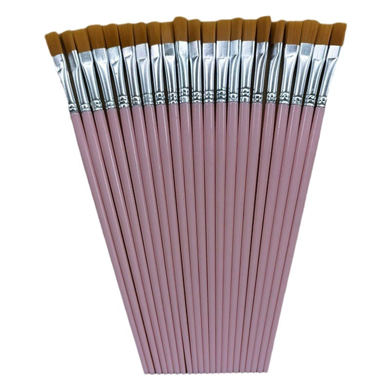 Акриловая краска Ручка Пластиковый стержень Цифровая кисть для масляной живописи Щетка с плоской головкой Гулишская ручка Виниловая кукла Штукатурка Нейлоновая ручка