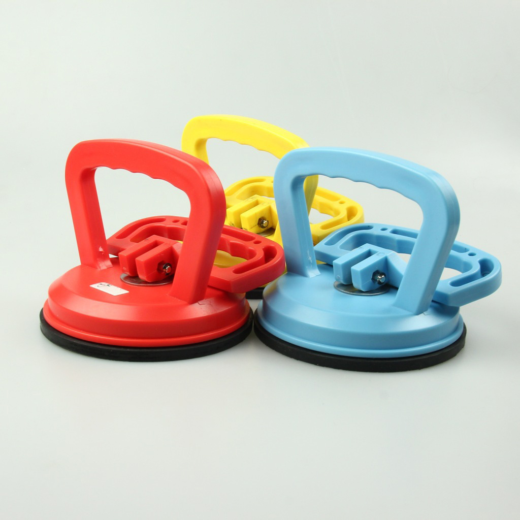 厂家供应红蓝黄三色塑料单爪普通吸盘 圆形塑料单爪