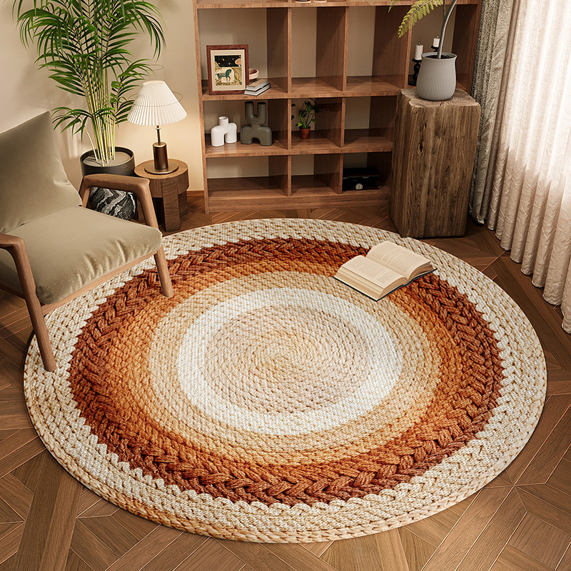 Alfombra redonda sala de estar simple viento superior silencioso dormitorio camerino tablero de tocador 2025 nueva alfombra de suelo