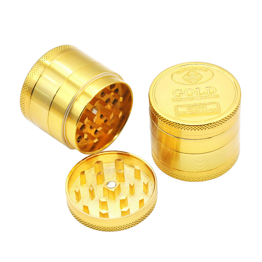 Cross-border direct supply of gold coin grinder zinc alloy four-layer gold coin grinder grinder cigarettes 2