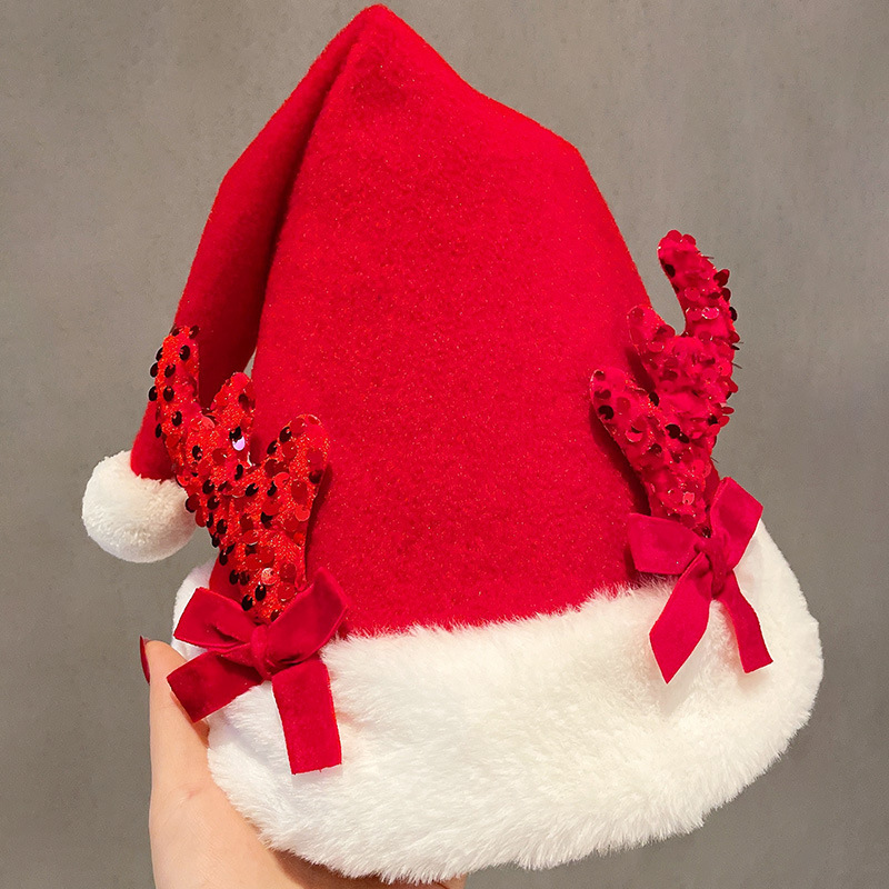 卸売りかわいいクリスマス帽子供成人サンタクロース帽子祝日衣装祝日プレゼントぬいぐるみ雪人帽|undefined