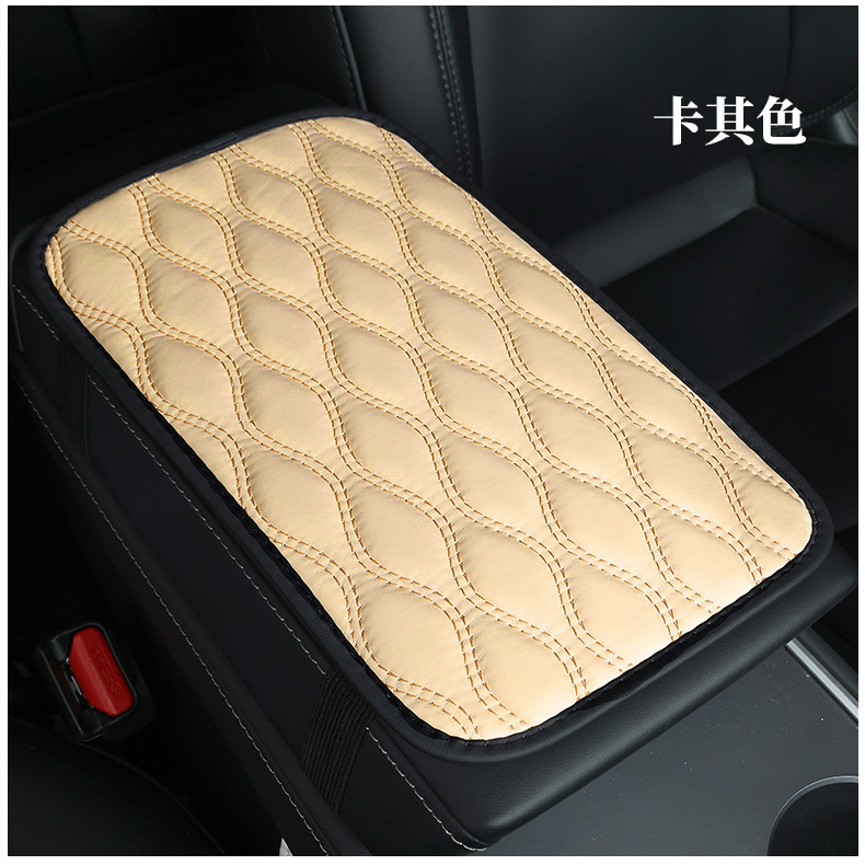 Car Armrest Box Pad PU Leather Bubble Armrest