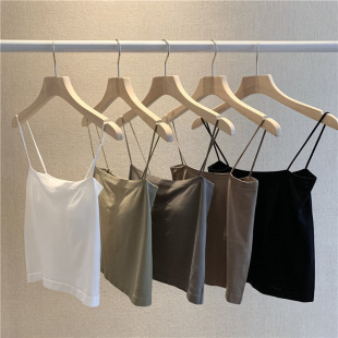Live Broadcast Popular 1806 Camisole Seamless Beautiful Back Latex Chest Pad Fixed Cup Outer Wear Bottoming Chest Wrap Intimates for Women