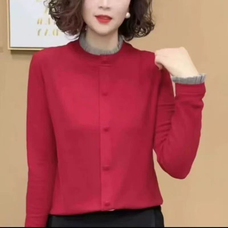 Весна и Осень новая мама одна тонкая бархатная нижняя рубашка с женским темпераментом