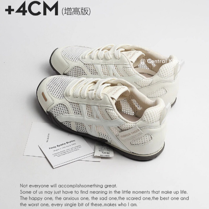 Cowhide Version~Thin Mesh German Training Shoes for Women 2025 New Summer Style with Internal Height Increase, Breathable and Versatile Casual Sports Shoes Cowhide Version~Thin Mesh German Training Shoes for Women 2025 New Summer Style with Internal Height Increase, Breathable and Versatile Casual Sports Shoes