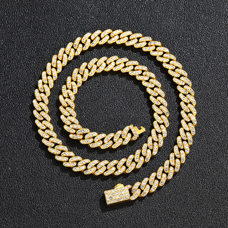 Hip-hop Geometric Alloy Inlay Rhinestones Men's Necklace 1 Piece display picture 2