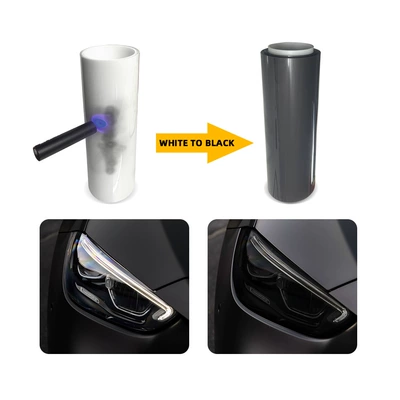 Car TPU blackened light film PPF headlight protective film scratches automatic repair protective white blackening light film
