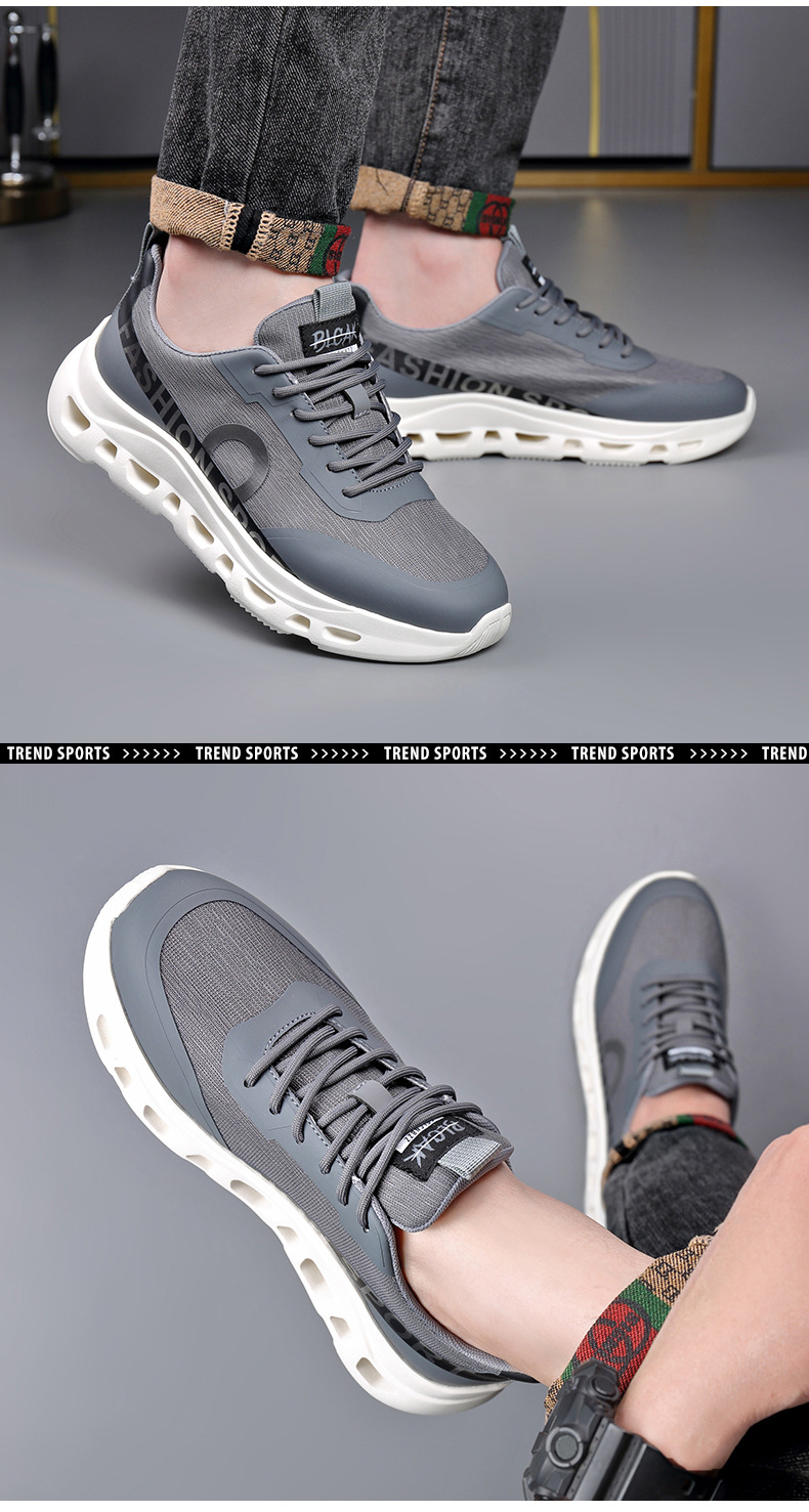 Men's Breathable Mesh Casual Shoes With Thick Sole For Men_voghion.com