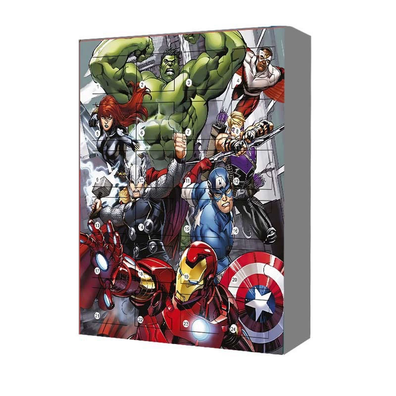 Рождественский календарь обратного отсчёта Amazon Marvel, коробка, рождественский адвент-календарь, 24 подарка