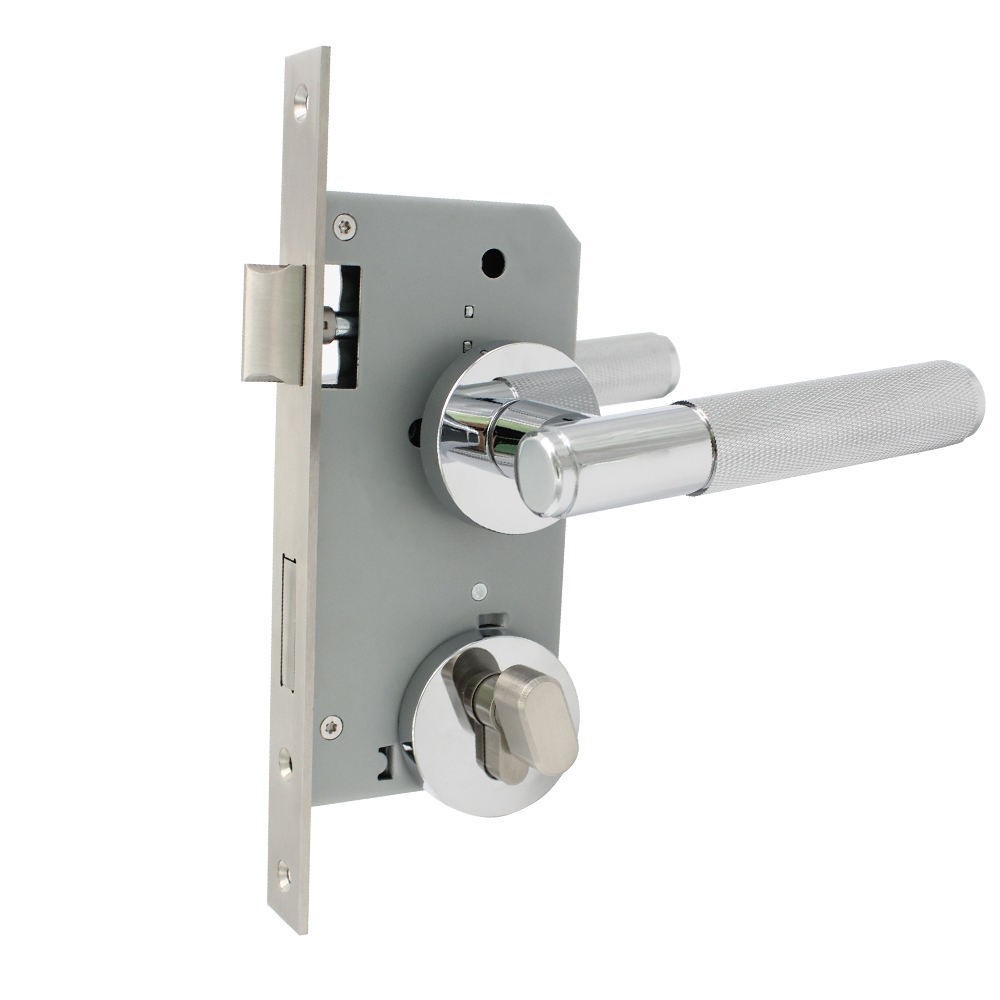 Cerradura de Puerta Dividida con Manija de Cobre Puro Sólido, Estilo Americano, Cerradura de Puerta de Dormitorio de Lujo Ligero, Juego de Cerradura de Puerta Interior de Alta Gama LeLan al por Mayor