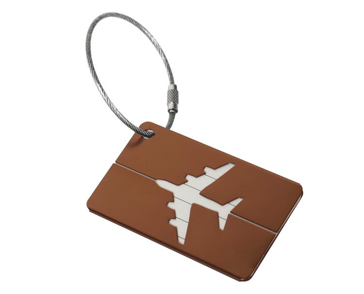 Viajar al extranjero, avión, aleación de aluminio, etiqueta de equipaje, equipaje, tarjeta de embarque, tarjeta de envío de metal
