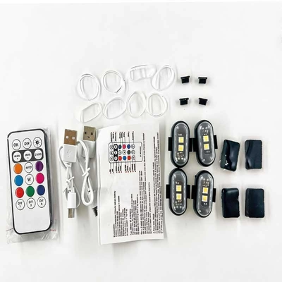 Other lights Multi-Mode Colorful Led Strobe Lights - four-lights-and-one-remote-control-2-single-lines