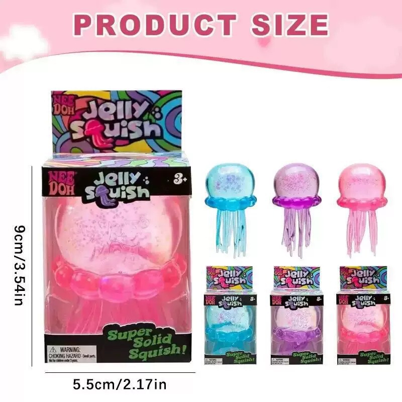 Popular Cross-Border Export Item: Jellyfish Maltose Squeeze Toy, Jellyfish Octopus Stress Relief Squishy Simulation Toy