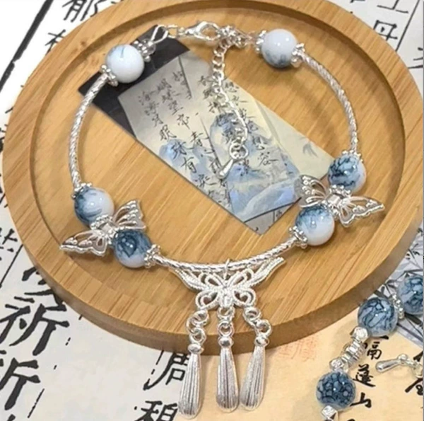 Blue -white porcelain butterfly