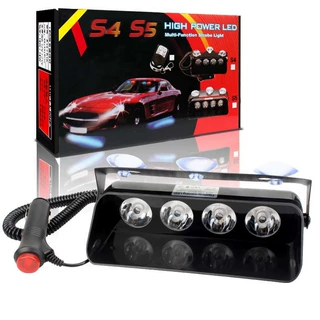 新款S4 汽车4LED前挡吸盘爆闪灯 铲子灯 开道灯 安防警示灯
