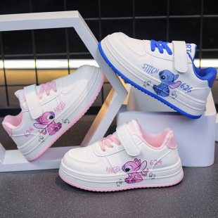 2025 Spring and Autum New Kidsren's Cartoon Low-Top Sneakers Leather-Covered Boys and Girls Shoes Flats Student Sports Shoes