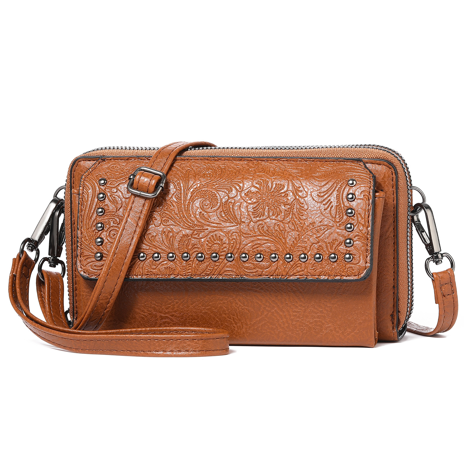 Borsa a tracolla da donna con rilievo stile europeo_voghion.com