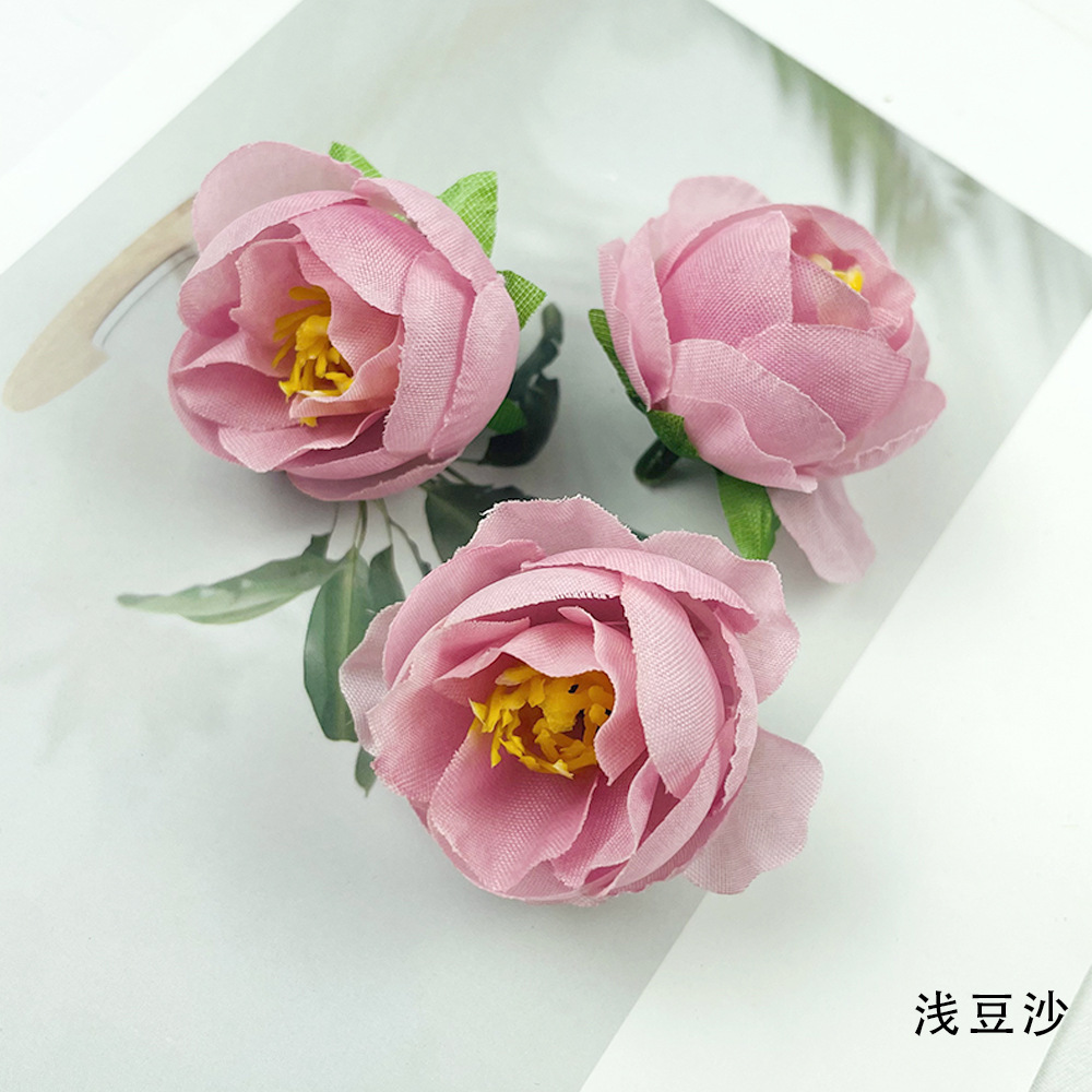 Hot sale retro brote de té de rosas DIY pecho material de tocado de flores de la pared de la sala de bodas arreglos de flores de fotografía adornos pequeños