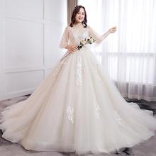 特大码婚纱2022新款新娘胖mm200斤加肥遮粗手臂显瘦拖尾奢华300