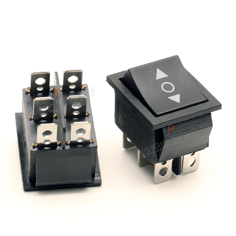 Supply ship type switch KCD4 black arrow type rocker button 6 feet 3 gear 16A 25 * 31MM