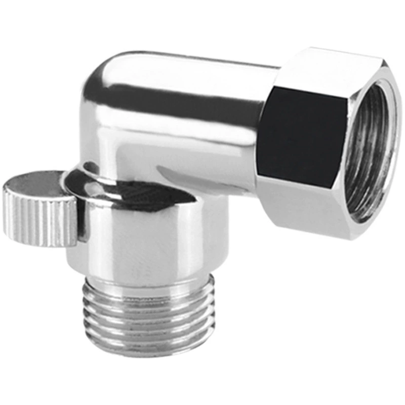 Миниатюрный угловой клапан из латуни, 1/2 дюйма, короткий, с внутренним и наружным двойным наружным резьбовым соединением, ультракороткий малогабаритный угловой клапан для настенного монтажа, 3.8cn.