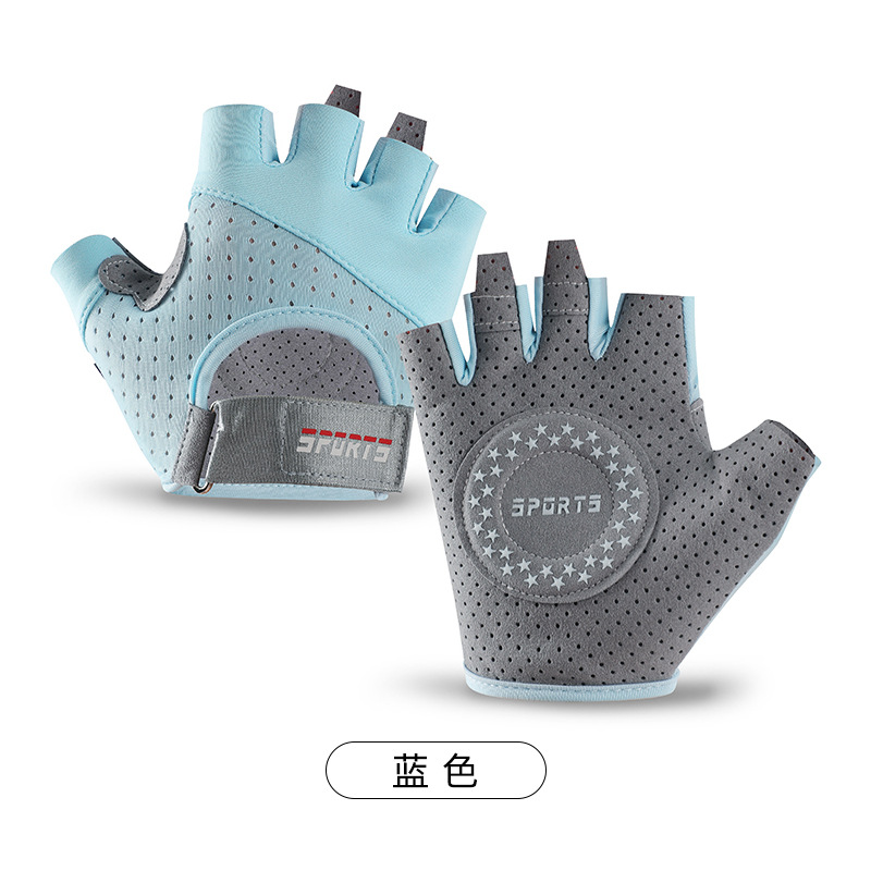 Guantes deportivos medio dedo ciclismo desgaste-resistente antideslizante espesado silicona levantamiento de peso Frisbee fitness ciclismo guantes al por mayor