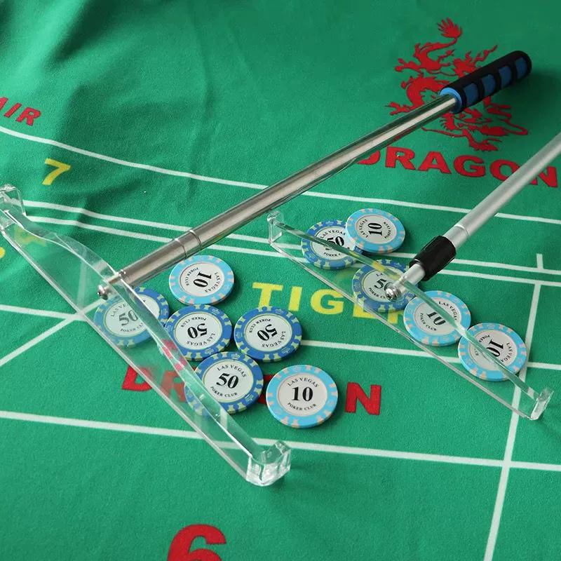 Выдвижная грабли для фишек, металлические грабли для фишек, аксессуары для баккары Texas, стержень для сбора кодов, толкатель для фишек