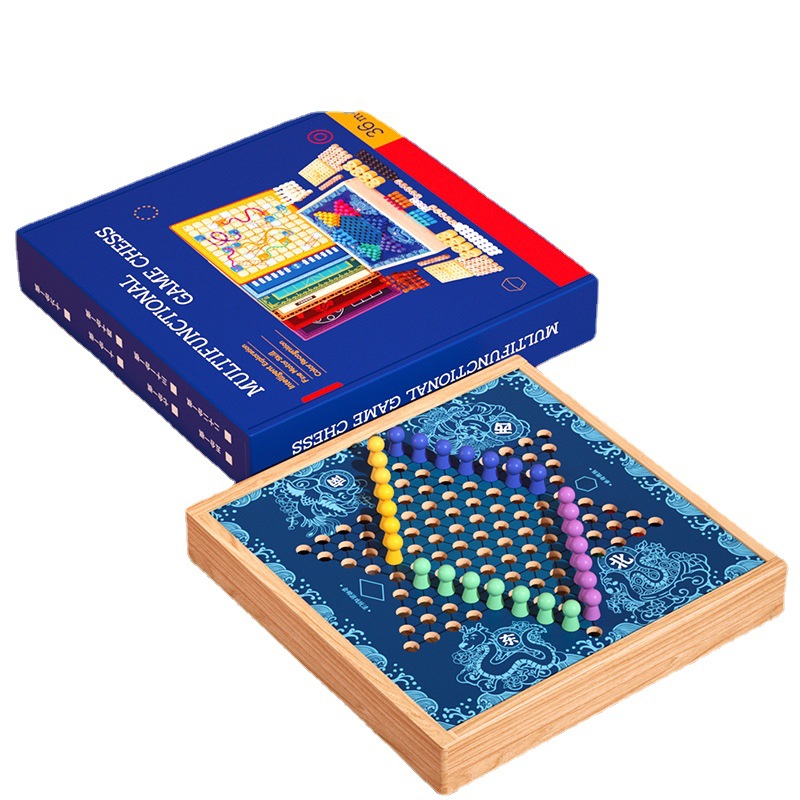 Volar ajedrez damas backgammon ajedrez elefante colección de ajedrez rompecabezas para niños estudiante multifuncional juego de mesa juguetes