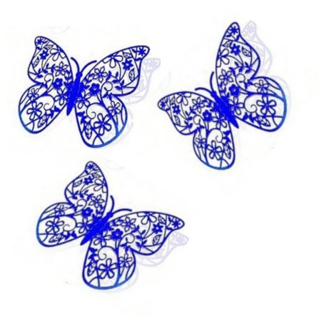 12 pegatinas doradas de mariposas huecas para pared, pegatinas de mariposas para decoración de paredes del hogar, pegatinas creativas de mariposas.