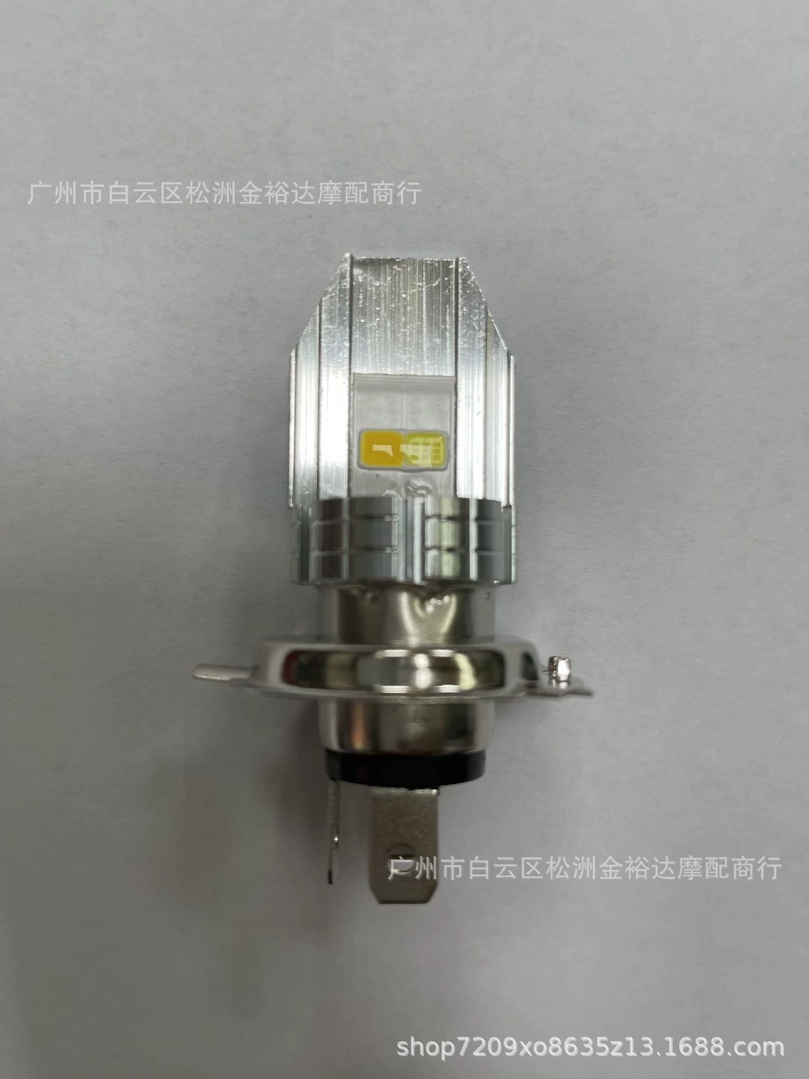 Светодиодная фара для мотоцикла H4, двусторонняя лампа, двухцветная белая лампочка, желтая лампочка, встроенная в линию, светодиодная лампа с тремя когтями