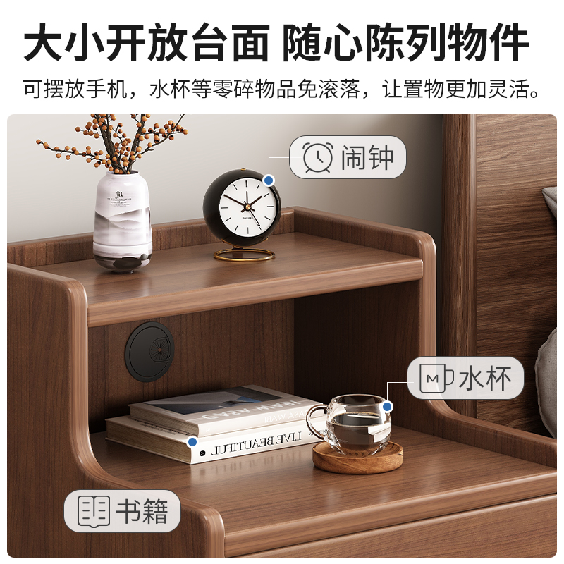 Cabecera de cama simple dormitorio doméstico de madera sólida cabecera de cama pequeño gabinete de almacenamiento nuevo cabecera de cama china