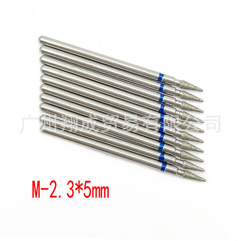 10 unids Amazon Venta caliente nail art carborundum pulido traje uñas descarga taladro piel muerta eliminación diamante Taladro