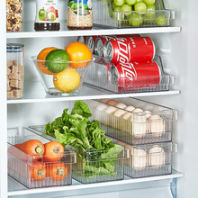 冰箱收纳盒厨房饮料储物盒冷藏抽屉透明保鲜盒整理框桌面收纳盒