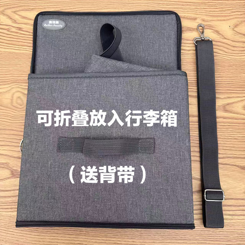 ポータブルな男性用ウィッグ収納ボックス、折りたたみ式布製防塵コスプレ用ウィッグスタンド|undefined