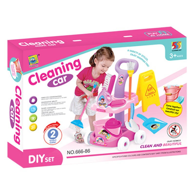 Cross-border new boys and girls family finishing tools baby sanitary ware cart children play house toy factory wholesale