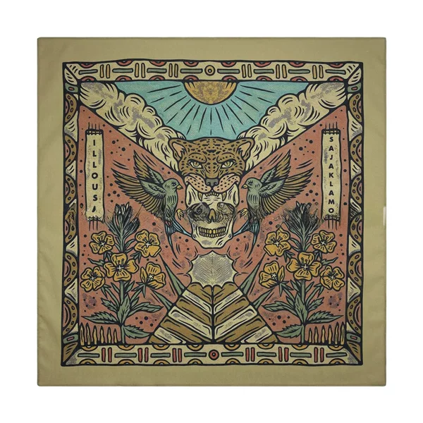 Pure Cotton Fun Digital Printed Square Scarf 55*55cm Hip-Hop Hip-Hop Headscarf Trendy Multi-Functional Scarf Mask