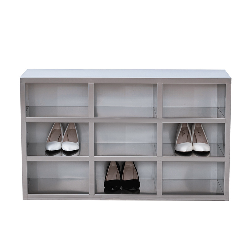 304 gabinete de zapatos de acero inoxidable taller de purificación sin polvo fábrica de alimentos personal gabinete de cambio de zapatos laboratorio taburete de cambio de zapatos