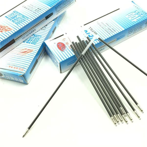Free Horse 583 Ballpoint Pen Universal Refill 141mm Long Ballpoint Pen Refill 100 Pieces 0.7mm Universal Original Ball Refill