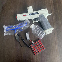 亞馬遜跨境2011電動玩具槍連發軟彈兩用吃雞充電玩具水晶玩具