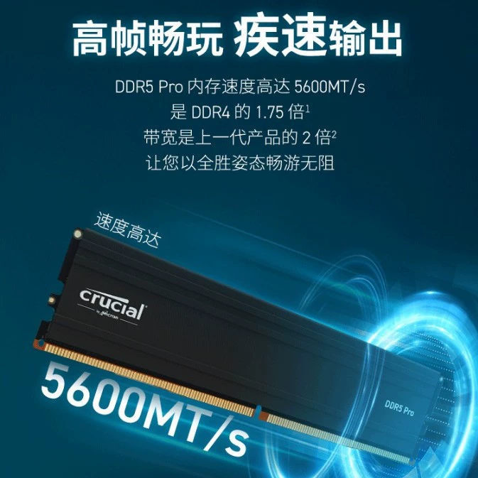 Crucial DDR5 5600 частотный настольный комплект планок 32GB Pro игровой модуль 16GB×2