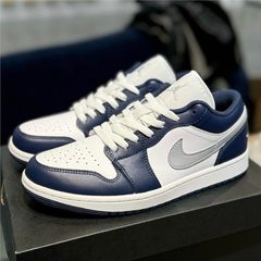 爆款AJ1午夜蓝鞋子乔1百搭低帮学生潮流校园百搭休闲运动板鞋