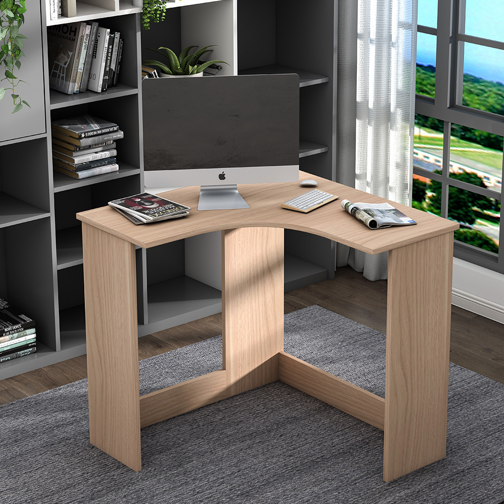 Escritorio esquinero para estudio, escritorio de escritura, escritorio de computadora para esquina de pared, escritorio simple para uso doméstico, escritorio esquinero para apartamento pequeño, mesa en forma de L.