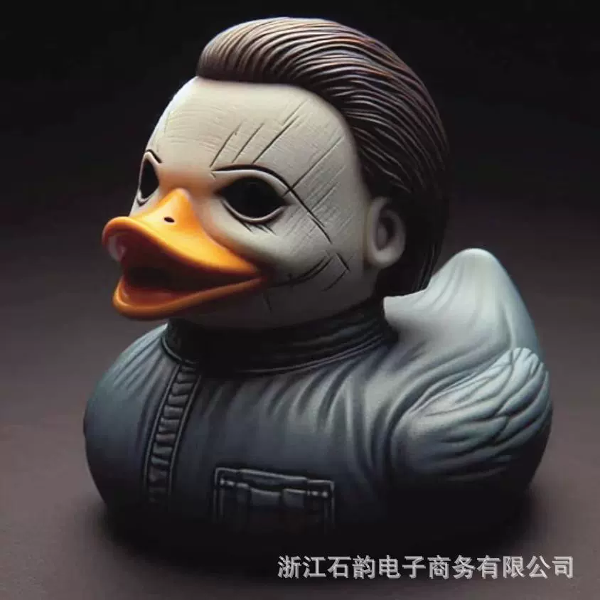 跨境新品厂家直销恐怖电影鸭子雕像万圣节礼物摆件超级有趣礼物