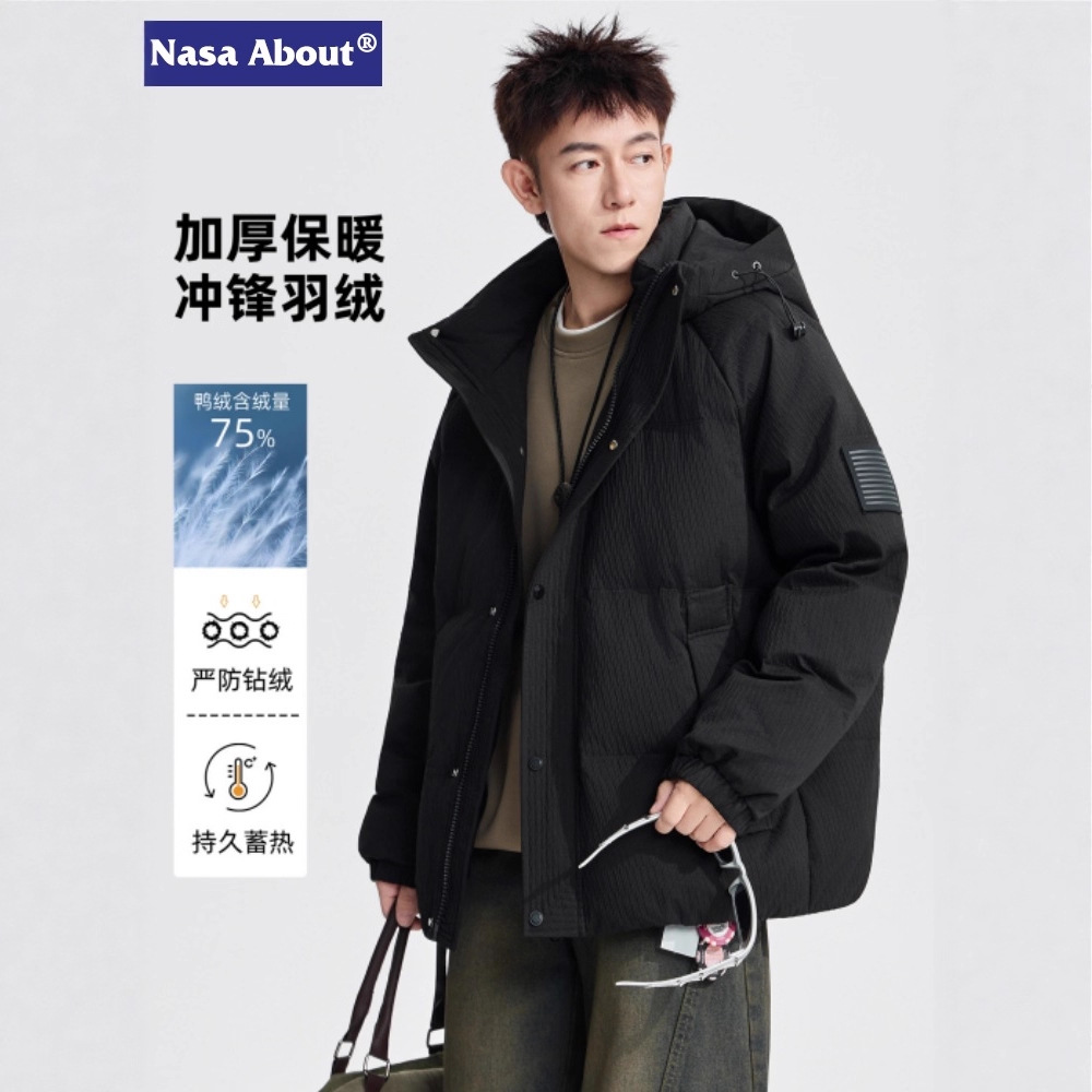 Nasa Men's Winter 2025 New Thickened Warm Workwear Jacket down Jacket Men's Coat