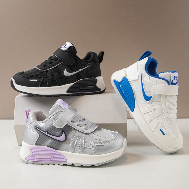 Children's Sports Shoes New Spring and Autumn Comfortable and Breathable Medium and Large Children's Fashionable White Shoes for Boys and Girls Primary School Students Running Shoes