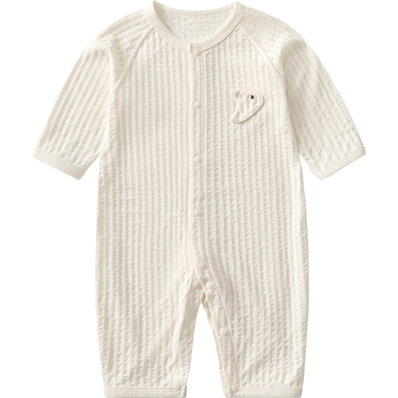 Baby overcoat, ropa de verano para recién nacidos, ropa de verano para niños pequeños, delgada, algodón, camisa de aire acondicionado, pijamas para bebés