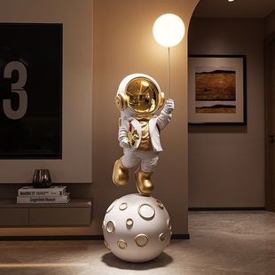 Tv Cabinet Next to Space Astronaut, High-End Classy Atmospheric Living Room Ornaments, Floor-Standing Large Decoration