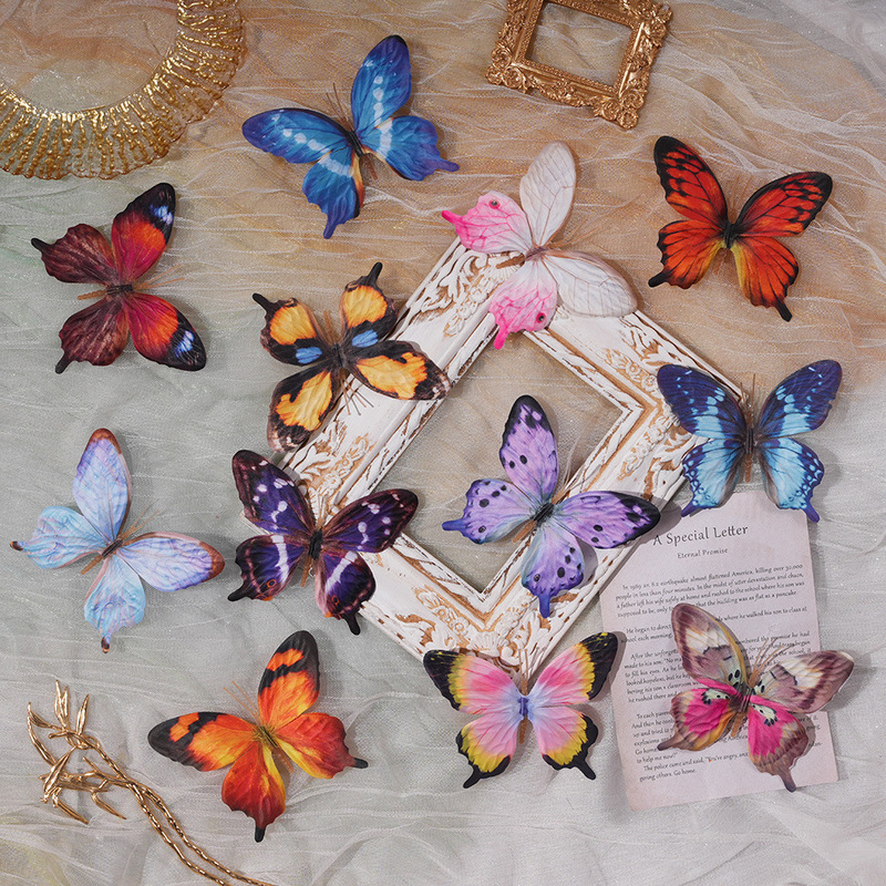 Simulated Big Butterfly Popular 3D Printed Stereo Butterfly Jewelry DIY Photo Production Hairpin Butterfly Fake Flower Decoration